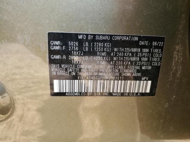 Photo 13 VIN: 4S4BTGPD5P3101511 - SUBARU OUTBACK 