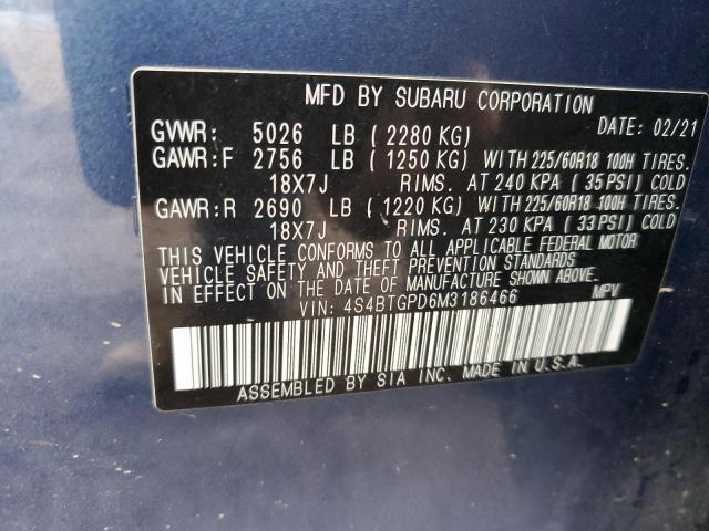 Photo 13 VIN: 4S4BTGPD6M3186466 - SUBARU OUTBACK 