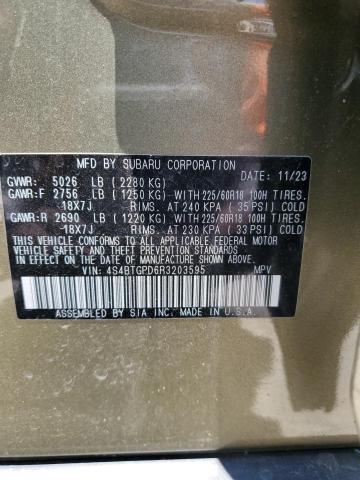 Photo 12 VIN: 4S4BTGPD6R3203595 - SUBARU OUTBACK TO 