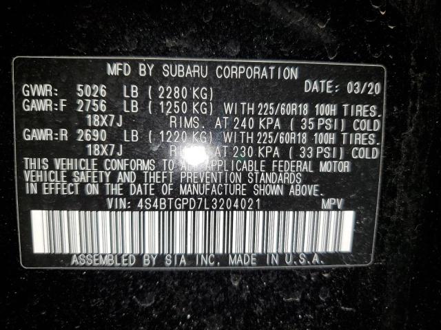 Photo 11 VIN: 4S4BTGPD7L3204021 - SUBARU OUTBACK TO 