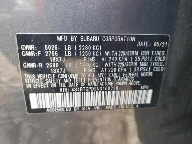 Photo 11 VIN: 4S4BTGPD9N3100228 - SUBARU OUTBACK TO 