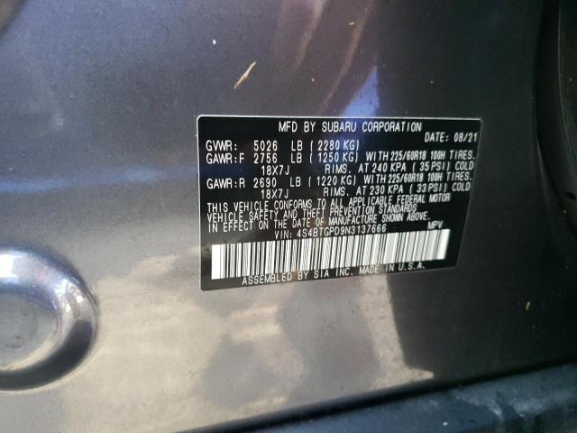 Photo 9 VIN: 4S4BTGPD9N3137666 - SUBARU OUTBACK TO 