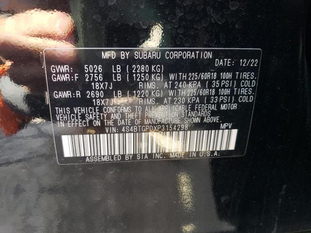 Photo 11 VIN: 4S4BTGPDXP3154298 - SUBARU OUTBACK 