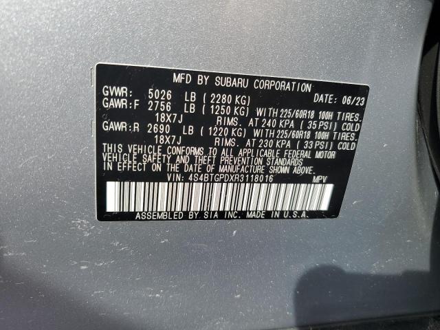 Photo 12 VIN: 4S4BTGPDXR3118016 - SUBARU OUTBACK TO 