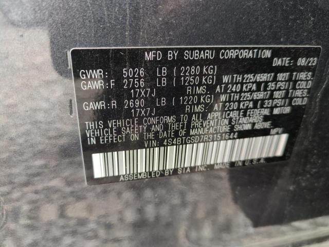 Photo 12 VIN: 4S4BTGSD7R3151644 - SUBARU OUTBACK WI 