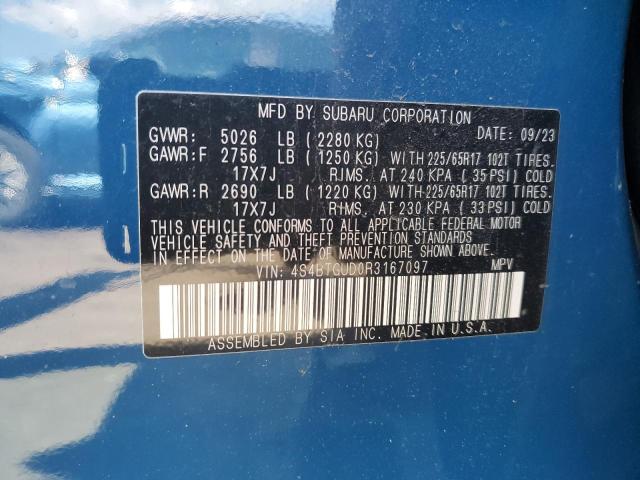 Photo 12 VIN: 4S4BTGUD0R3167097 - SUBARU OUTBACK WI 