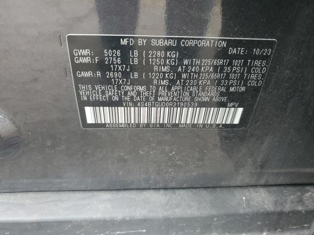 Photo 12 VIN: 4S4BTGUD0R3190539 - SUBARU OUTBACK WI 