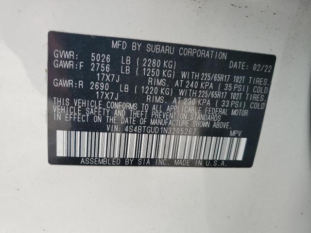 Photo 12 VIN: 4S4BTGUD1N3205267 - SUBARU OUTBACK WI 