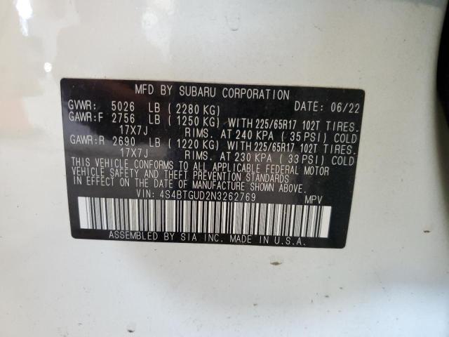 Photo 13 VIN: 4S4BTGUD2N3262769 - SUBARU OUTBACK WI 