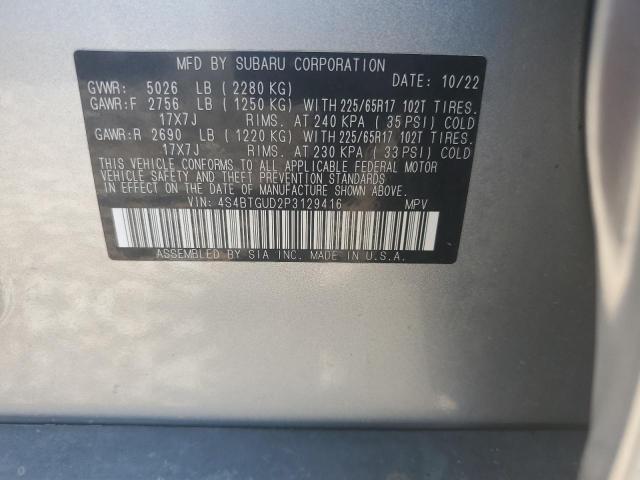 Photo 12 VIN: 4S4BTGUD2P3129416 - SUBARU OUTBACK WI 