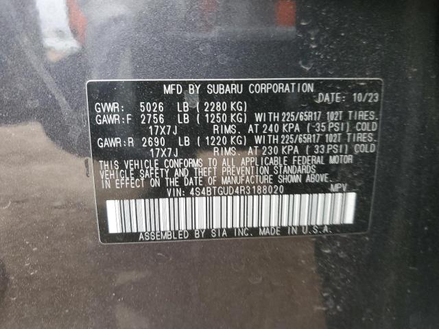 Photo 11 VIN: 4S4BTGUD4R3188020 - SUBARU OUTBACK WI 