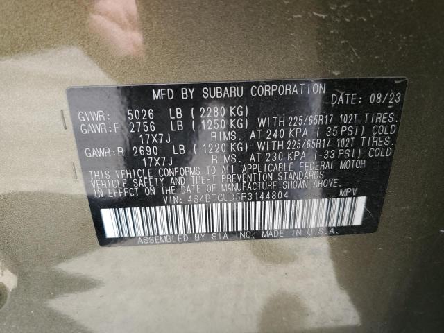 Photo 12 VIN: 4S4BTGUD5R3144804 - SUBARU OUTBACK WI 