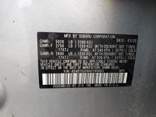 Photo 13 VIN: 4S4BTGUD6N3190863 - SUBARU OUTBACK WI 