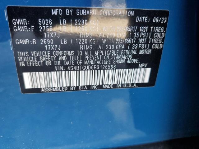 Photo 12 VIN: 4S4BTGUD6R3126568 - SUBARU OUTBACK WI 