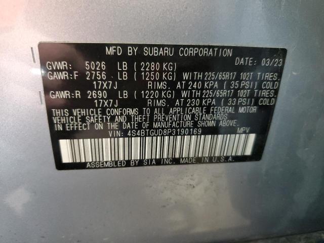 Photo 13 VIN: 4S4BTGUD8P3190169 - SUBARU OUTBACK WI 