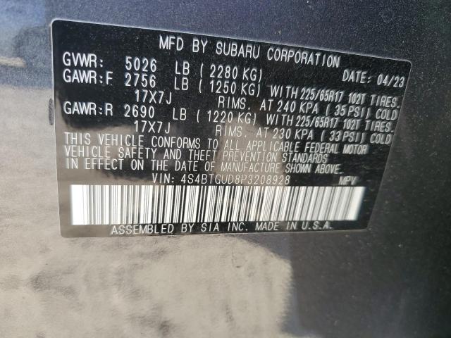 Photo 12 VIN: 4S4BTGUD8P3208928 - SUBARU OUTBACK WI 