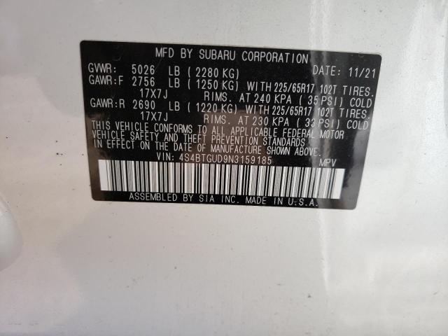 Photo 12 VIN: 4S4BTGUD9N3159185 - SUBARU OUTBACK WI 