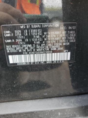 Photo 12 VIN: 4S4BTGUD9N3238856 - SUBARU OUTBACK WI 