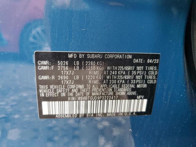 Photo 12 VIN: 4S4BTGUD9P3222417 - SUBARU OUTBACK WI 