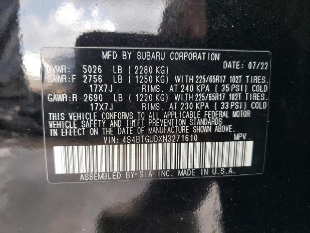 Photo 13 VIN: 4S4BTGUDXN3271610 - SUBARU OUTBACK WI 