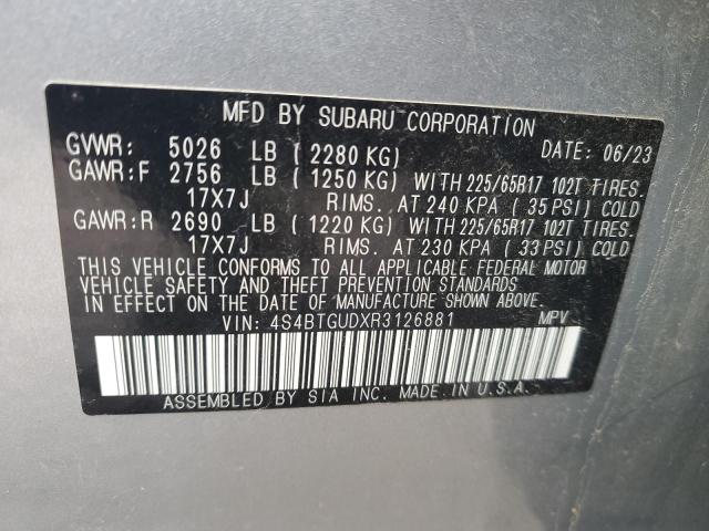 Photo 12 VIN: 4S4BTGUDXR3126881 - SUBARU OUTBACK WI 