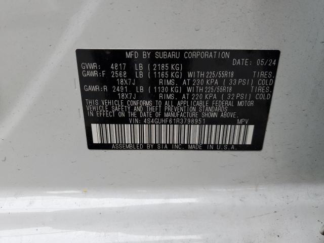 Photo 12 VIN: 4S4GUHF61R3798951 - SUBARU CROSSTREK 