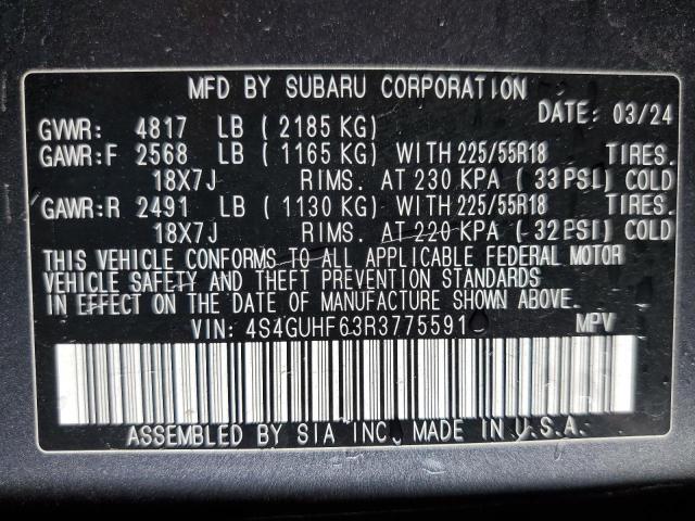 Photo 11 VIN: 4S4GUHF63R3775591 - SUBARU CROSSTREK 