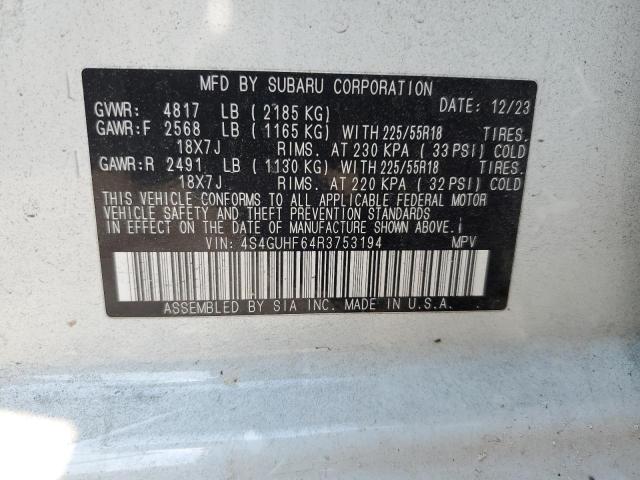 Photo 12 VIN: 4S4GUHF64R3753194 - SUBARU CROSSTREK 