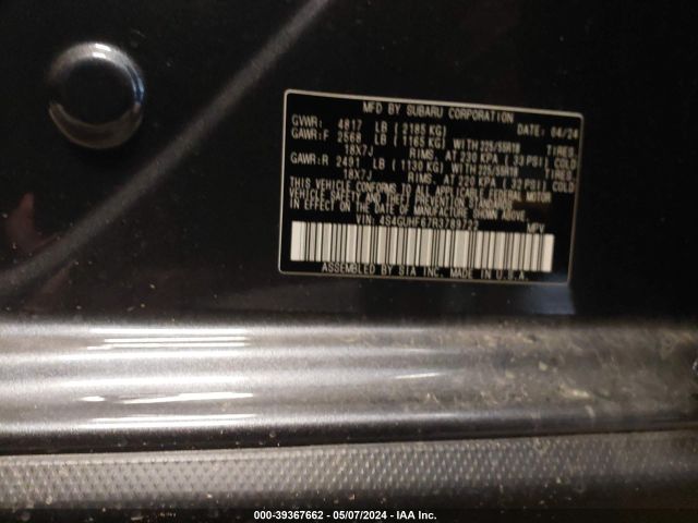 Photo 8 VIN: 4S4GUHF67R3789722 - SUBARU CROSSTREK 