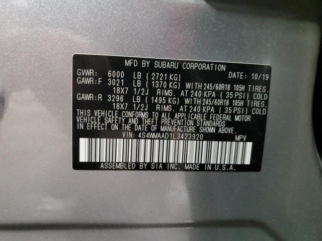 Photo 13 VIN: 4S4WMAAD1L3423920 - SUBARU ASCENT 