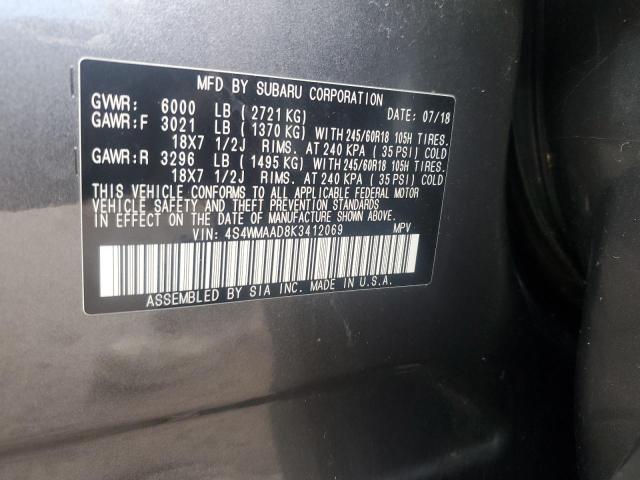 Photo 11 VIN: 4S4WMAAD8K3412069 - SUBARU ASCENT 