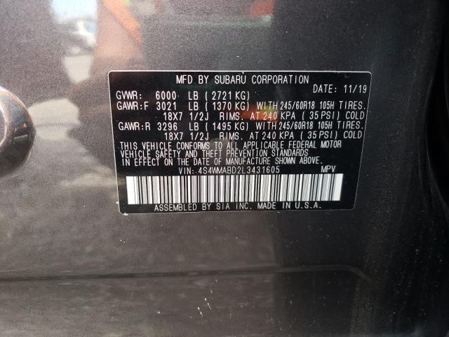 Photo 9 VIN: 4S4WMABD2L3431605 - SUBARU ASCENT PRE 