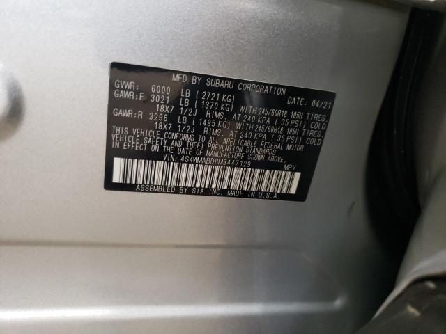 Photo 13 VIN: 4S4WMABD8M3447129 - SUBARU ASCENT PRE 