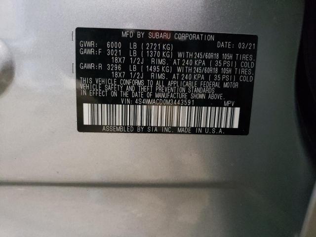 Photo 13 VIN: 4S4WMACD0M3443591 - SUBARU ASCENT PRE 