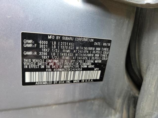 Photo 9 VIN: 4S4WMACD3K3404958 - SUBARU ASCENT PRE 