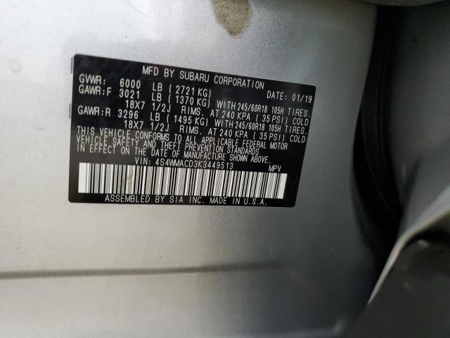 Photo 13 VIN: 4S4WMACD3K3449513 - SUBARU ASCENT PRE 