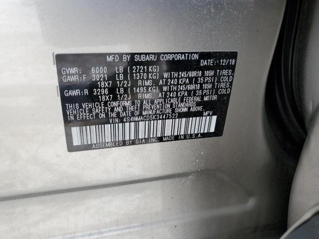 Photo 12 VIN: 4S4WMACD5K3447522 - SUBARU ASCENT PRE 