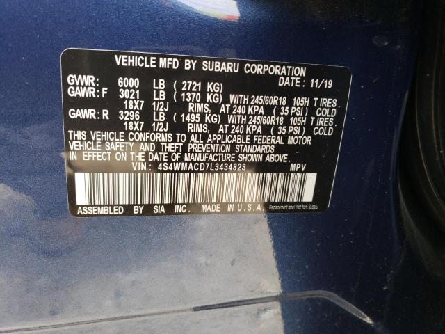 Photo 13 VIN: 4S4WMACD7L3434823 - SUBARU ASCENT PRE 