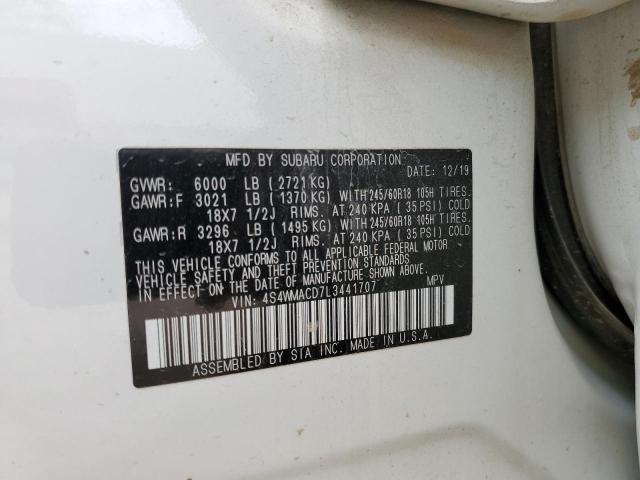 Photo 12 VIN: 4S4WMACD7L3441707 - SUBARU ASCENT PRE 