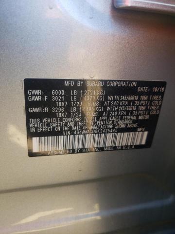 Photo 12 VIN: 4S4WMACD8K3435445 - SUBARU ASCENT PRE 