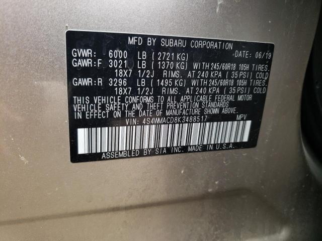 Photo 11 VIN: 4S4WMACD8K3488517 - SUBARU ASCENT PRE 