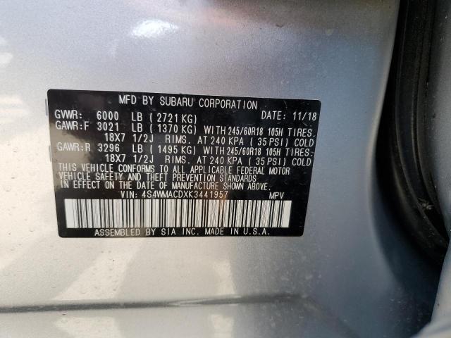 Photo 13 VIN: 4S4WMACDXK3441957 - SUBARU ASCENT PRE 