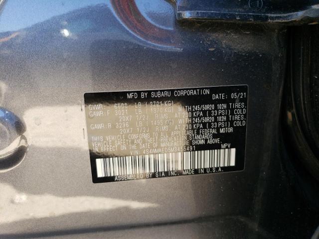 Photo 12 VIN: 4S4WMAED5M3455491 - SUBARU ASCENT PRE 