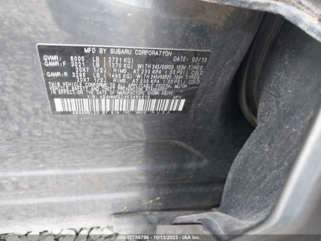 Photo 8 VIN: 4S4WMAEDXK3460618 - SUBARU ASCENT 