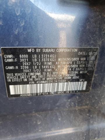 Photo 12 VIN: 4S4WMAEDXL3475668 - SUBARU ASCENT PRE 