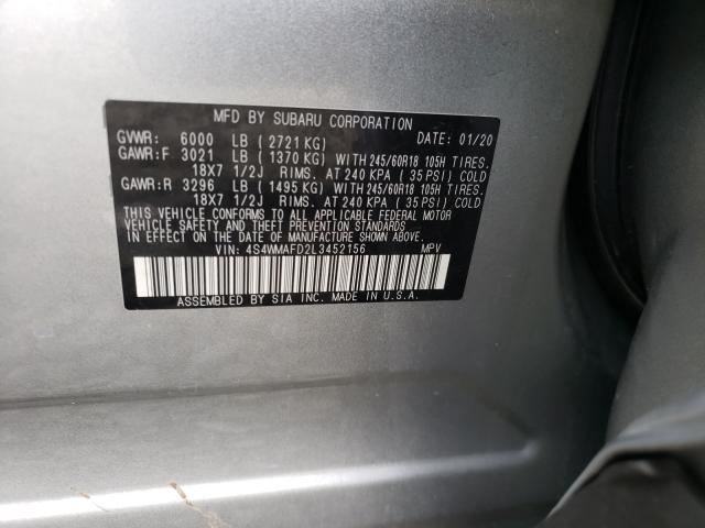 Photo 9 VIN: 4S4WMAFD2L3452156 - SUBARU ASCENT PRE 