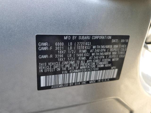 Photo 13 VIN: 4S4WMAFD3K3427099 - SUBARU ASCENT PRE 