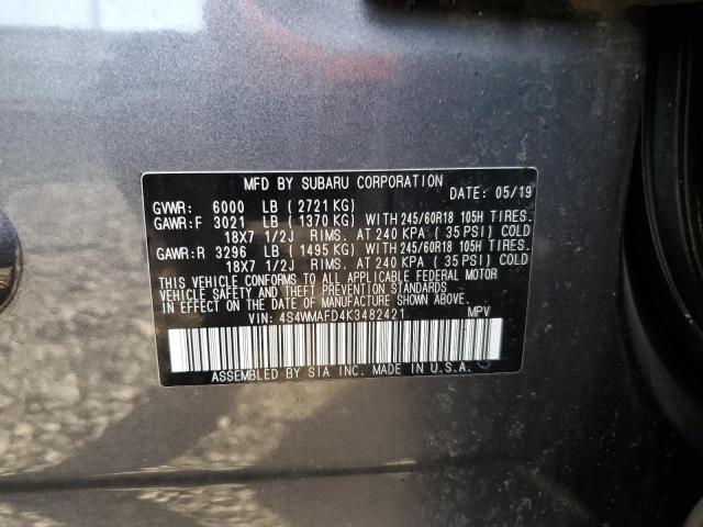 Photo 12 VIN: 4S4WMAFD4K3482421 - SUBARU ASCENT PRE 