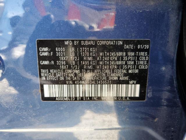 Photo 12 VIN: 4S4WMAFD4L3450571 - SUBARU ASCENT PRE 