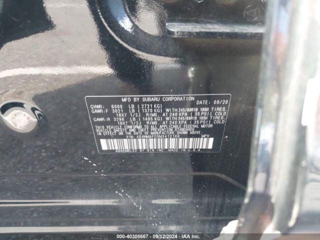 Photo 8 VIN: 4S4WMAFD5M3412168 - SUBARU ASCENT 